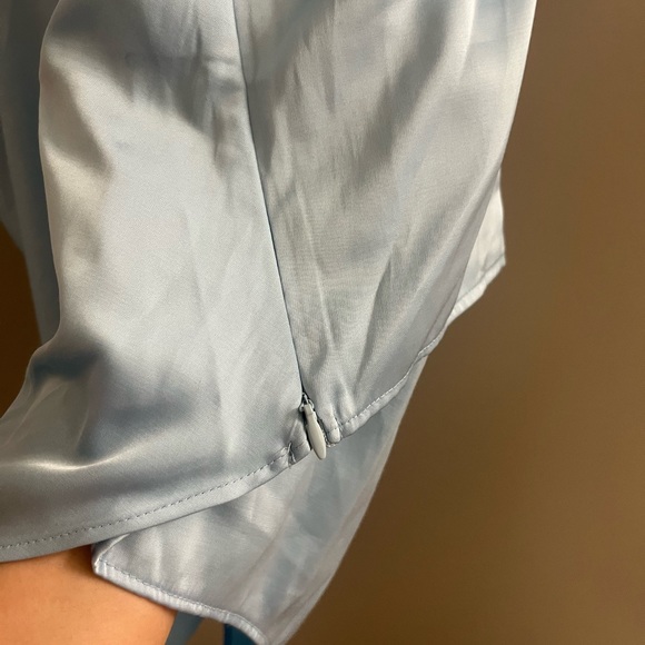 Light Blue Satin Top - Picture 7 of 7